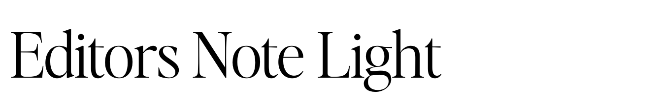 Editors Note Light